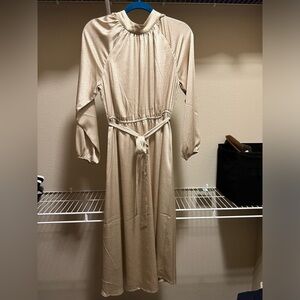 LOFT Satin Polka Dot Dress